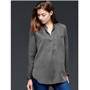 GAP Tencel Tunic Soft Black Top
